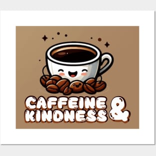 caffeine and kindness Posters and Art